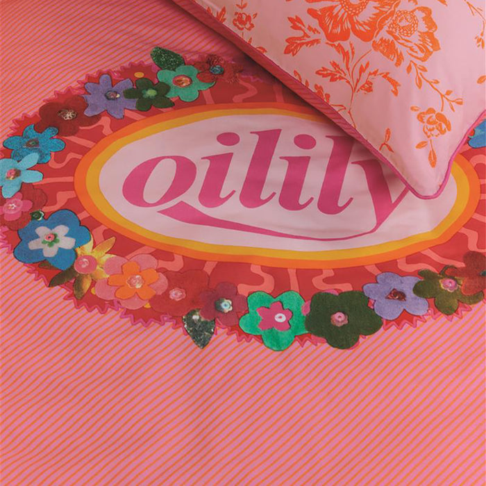 Oilily Prom Flowers Dekbedovertrek 140 x 220 cm - Roze