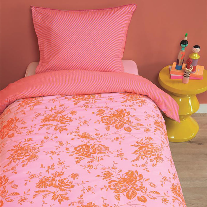 Oilily Prom Flowers Dekbedovertrek 140 x 220 cm - Roze