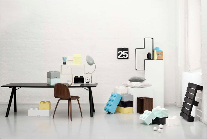 LEGO - Opbergbox Brick 8, Aquablauw - LEGO