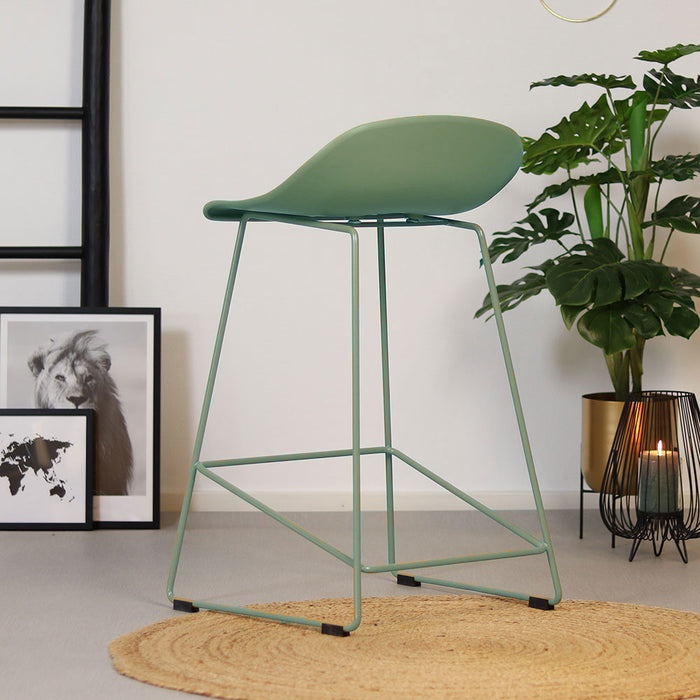 Livin24 Scandinavische Barkruk Ellen groen 66cm