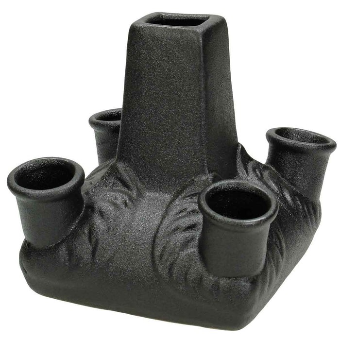 SVJ Home Decorations Vasa Vaas - H56,5 x Ø28,5 cm - Aardewerk - Zwart