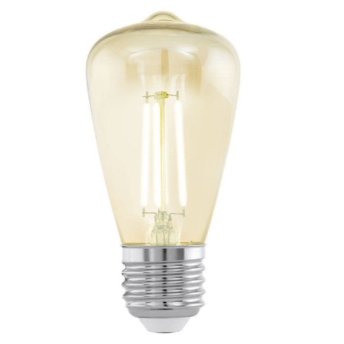 EGLO LED E27 4W Rustiek 10,5 cm Amber 2200K Lichtbron