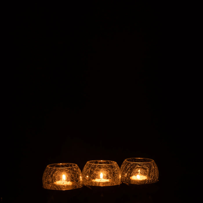 J-Line Theelichthouder 3 Bol Goud