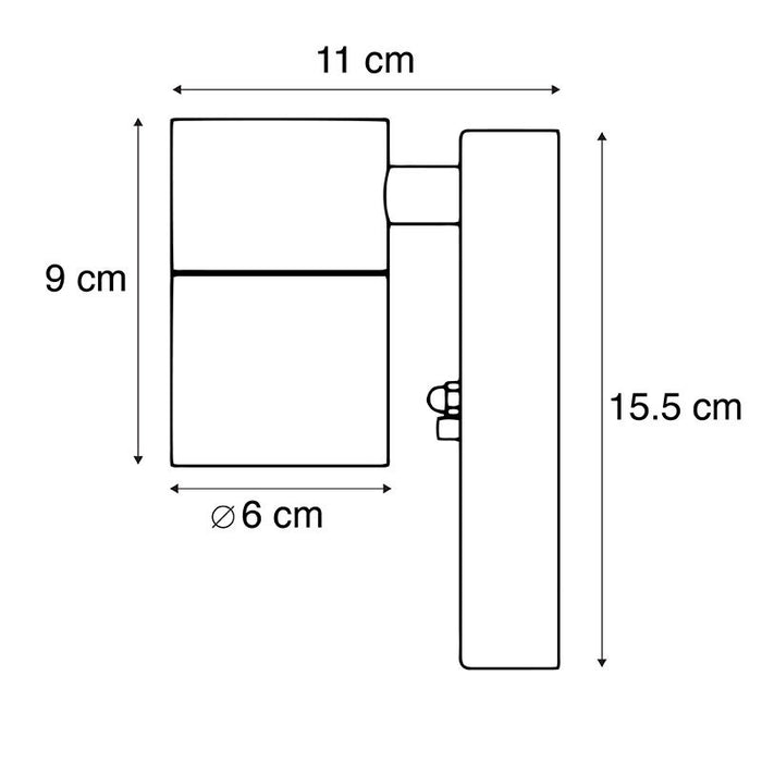 Ylumen Buitenlamp Sense incl. LED 1 lichts dag nacht sensor zwart