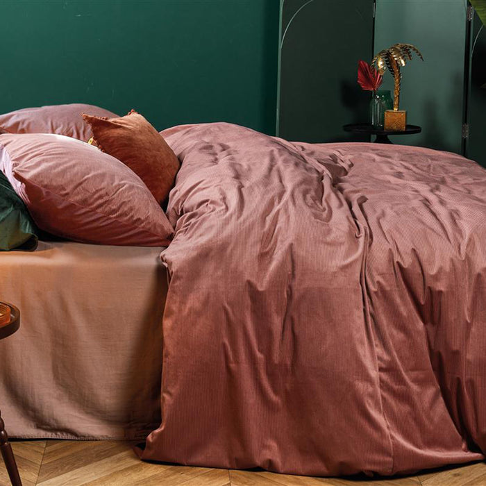 At Home by Beddinghouse Cosy Corduroy Dekbedovertrek 200 x 220 cm - Roze