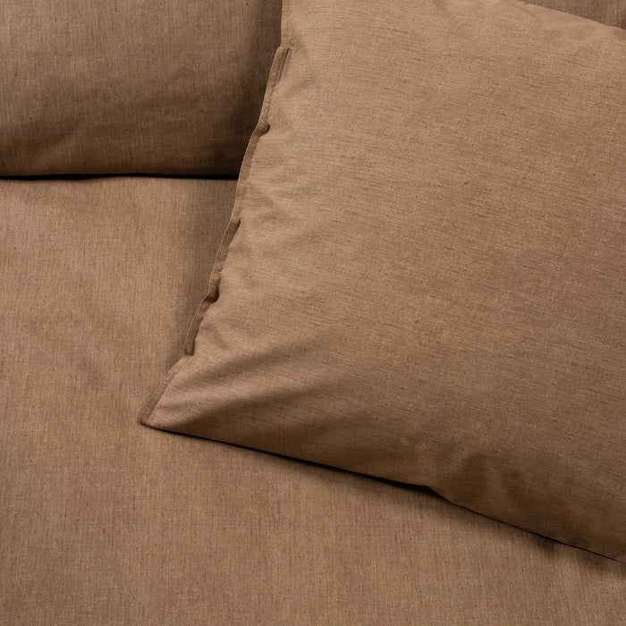 Damai dekbedovertrek Mik - Katoen - 240x200|220 cm - Walnut