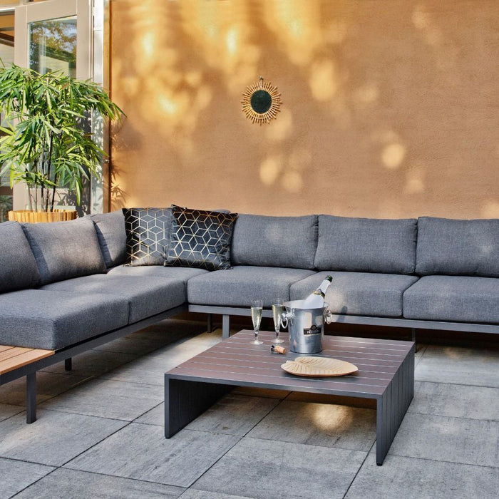 Woood Bari platform Loungeset - Grijs