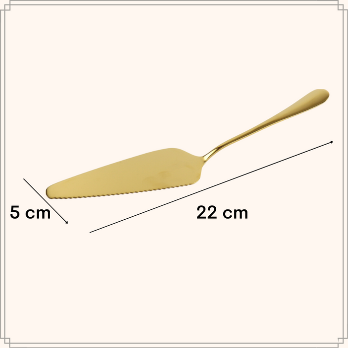OTIX Taartschep Cakeschep Goud RVS 23 cm Bakspullen