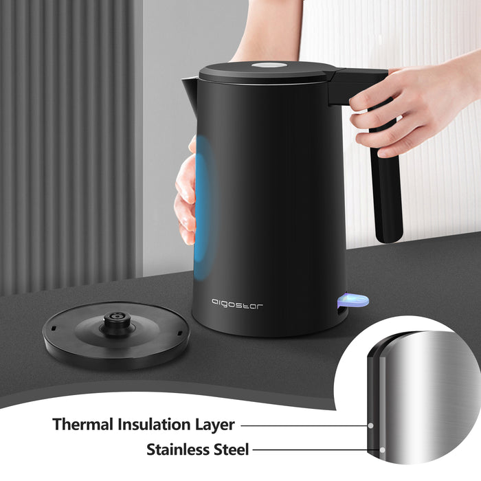 Aigostar Luster 30YCH - Waterkoker - 1.7L Zwart