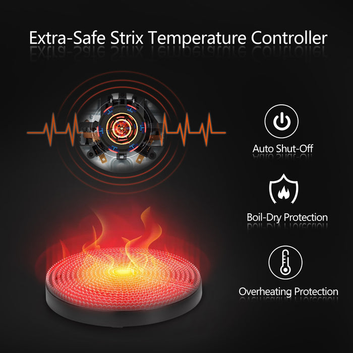 Aigostar Luster 30YCH - Waterkoker - 1.7L Zwart