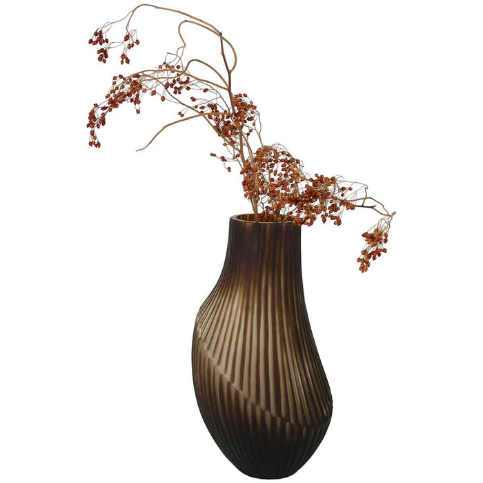 SVJ Home Decorations Vasa Vaas - H49 x Ø27 cm - Glas Bruin