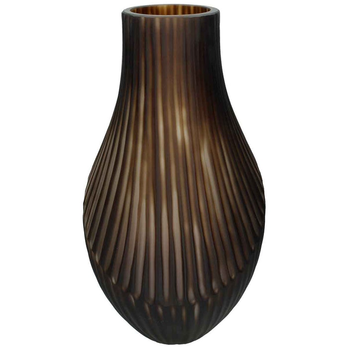 SVJ Home Decorations Vasa Vaas - H49 x Ø27 cm - Glas Bruin