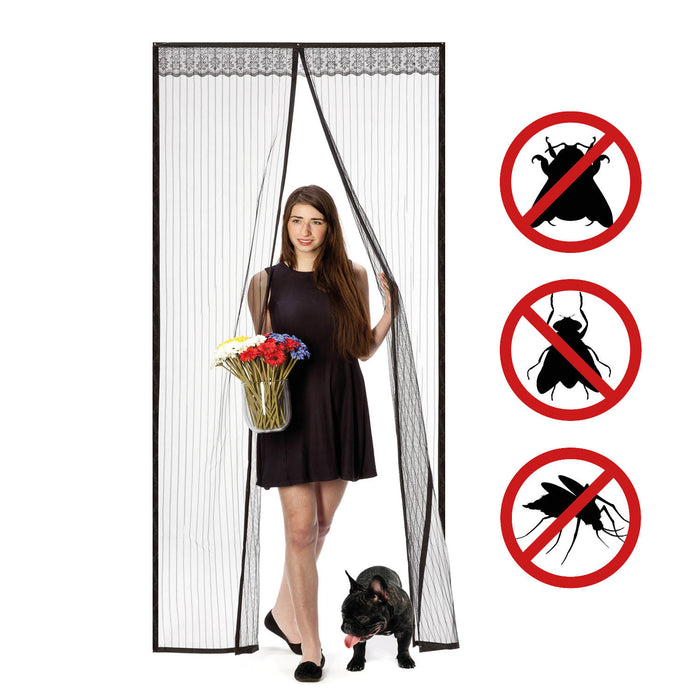 O’DADDY® Deurgordijn – Magnetisch Vliegengordijn - 92x230cm – Zwart