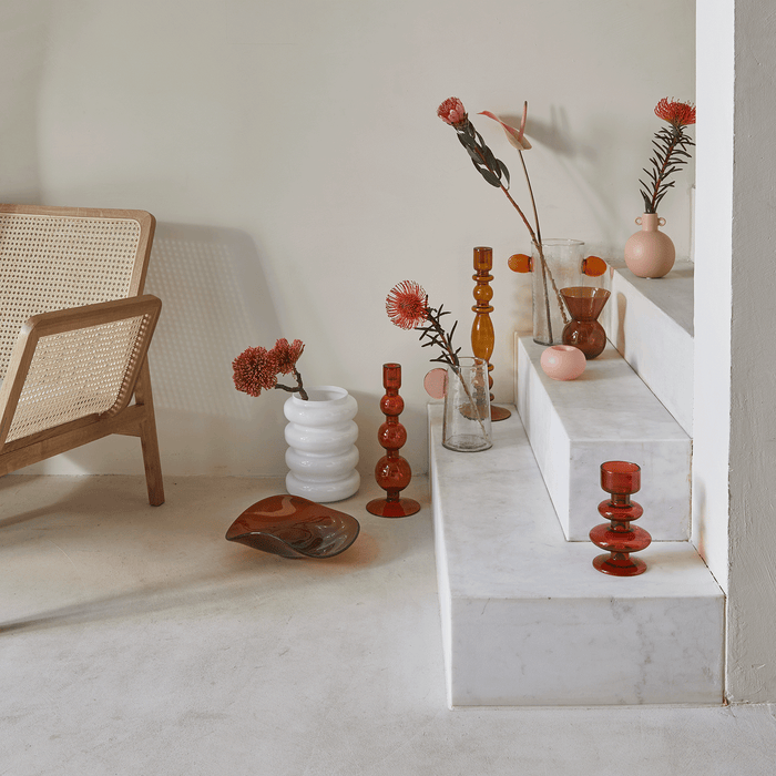 Urban Nature Culture Bubbles Kandelaar - Apricot Orange