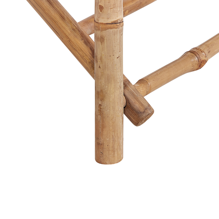 Beliani-MOLISE -Tuinstoel set van 2-Lichte houtkleur-Bamboehout