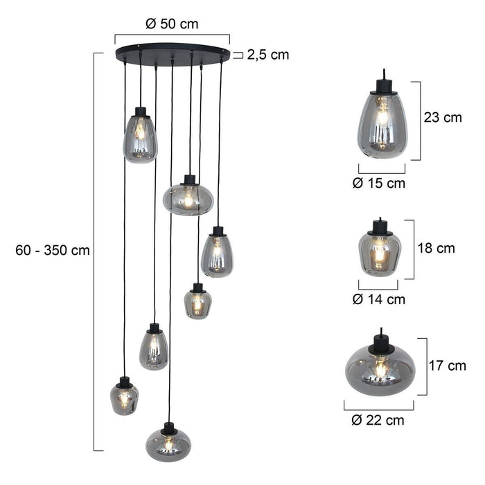 Steinhauer hanglamp zwart