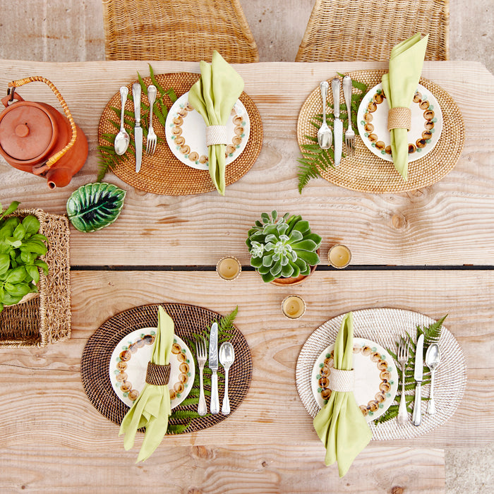 Tiseco Home Studio Rattan Placemat - Wit