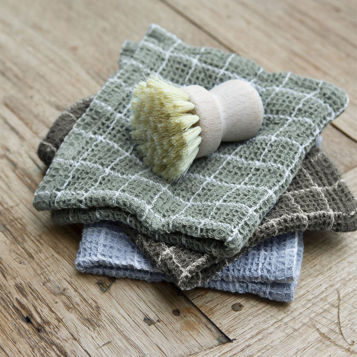 Walra Dry With Cubes Vaatdoek 30 x 30 cm - 3 st. - Legergroen