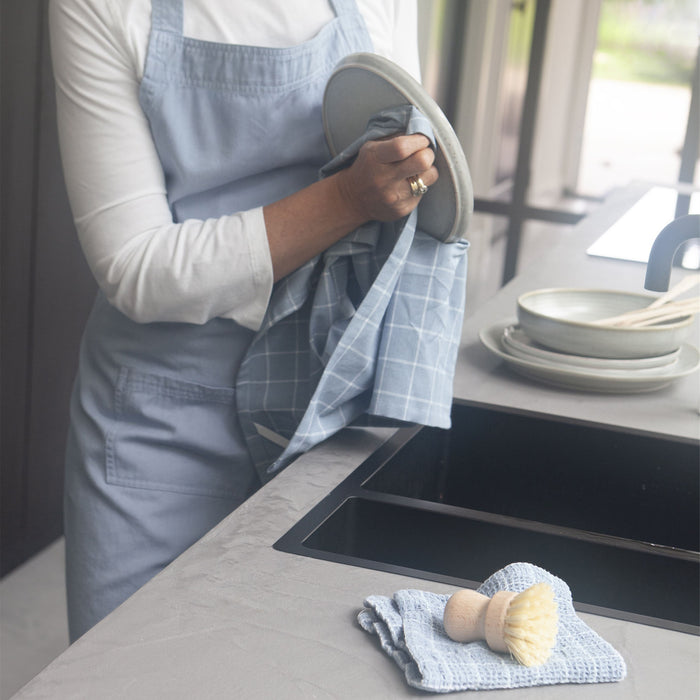 Walra Dry With Cubes Vaatdoek 30 x 30 cm - 3 st. - Jeans Blauw