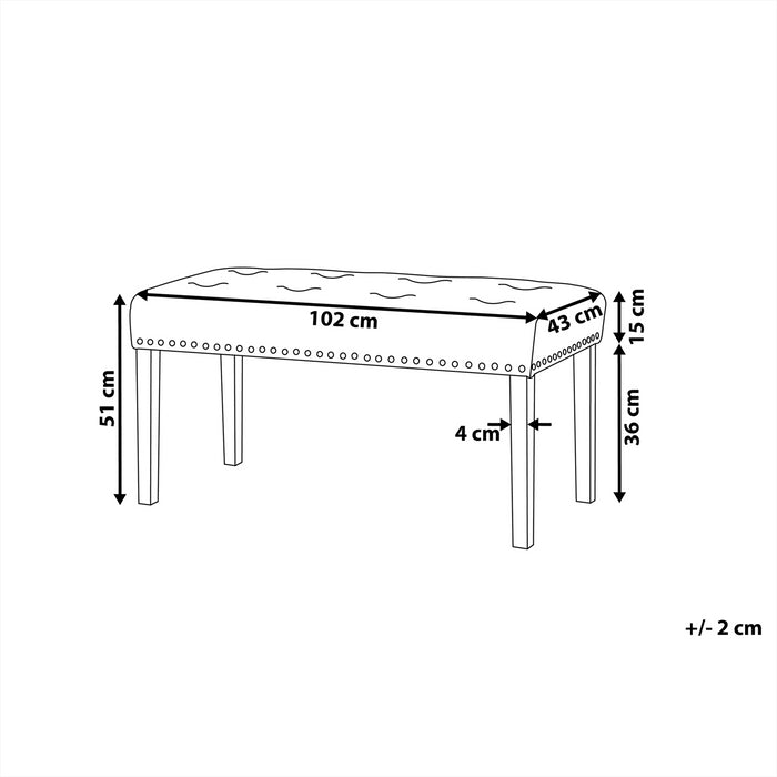 Beliani - YORKTON - Hocker - Zwart - Fluweel