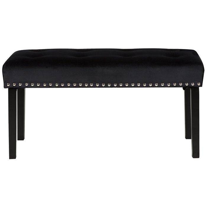 Beliani - YORKTON - Hocker - Zwart - Fluweel