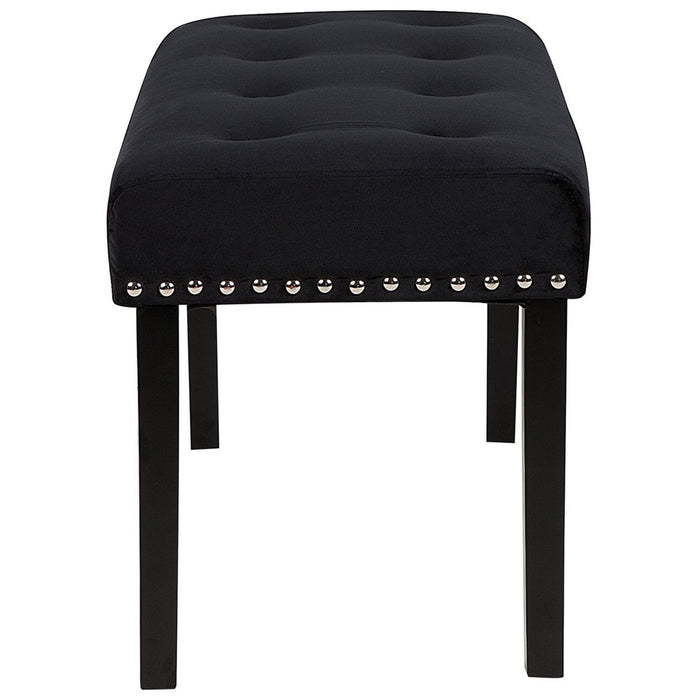 Beliani - YORKTON - Hocker - Zwart - Fluweel