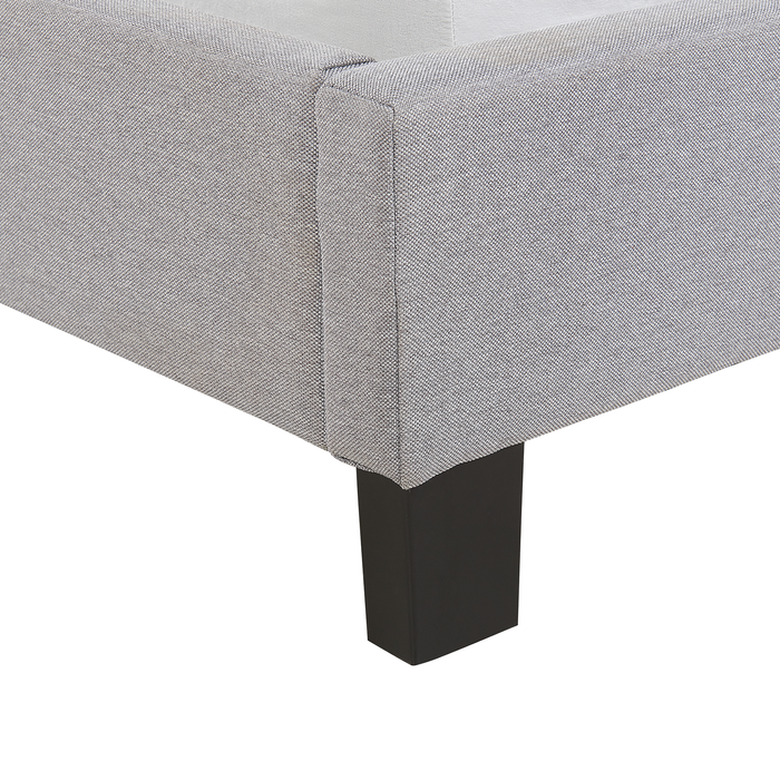 Beliani-POITIERS -Tweepersoonsbed-Lichtgrijs-160 x 200 cm-Polyester