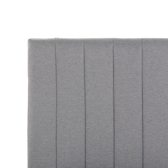 Beliani-POITIERS -Tweepersoonsbed-Lichtgrijs-160 x 200 cm-Polyester