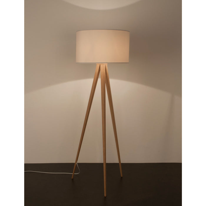 Zuiver Tripod Vloerlamp - Wit / Naturel