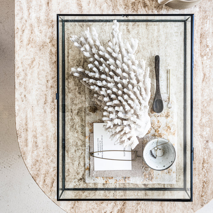 vtwonen Glazen Opbergdoos Vitrine - Zwart (33 cm)