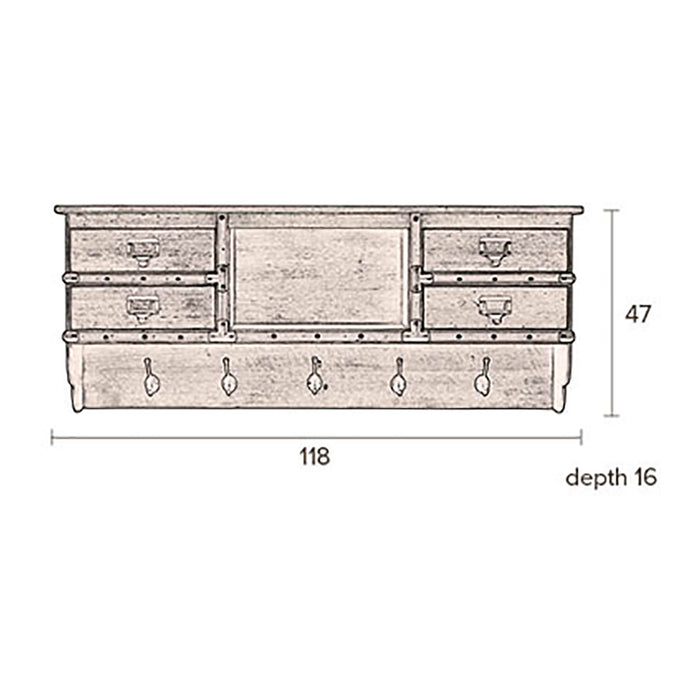 Dutchbone Amador Wandkapstok