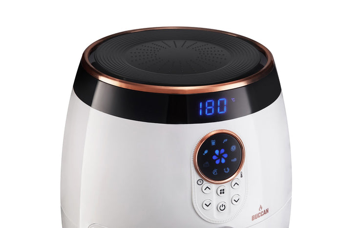 Buccan - Airfryer 3.2 Liter - Hetelucht friteuse - wit met roségoud