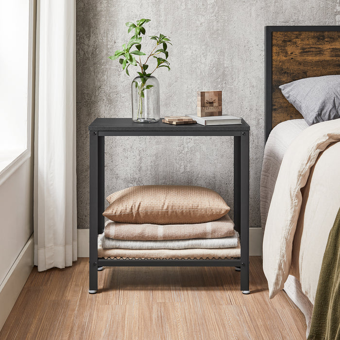 O'DADDY® Wandtafel - Sidetable Industrieel - 60x30x60cm - donkergrijs