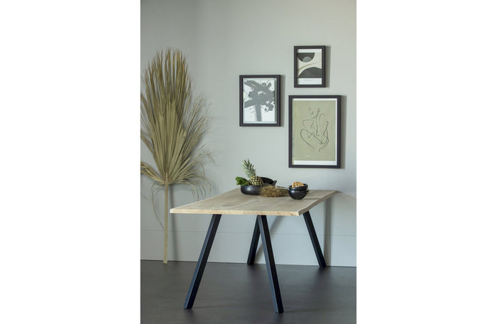 WOOOD Tablo Boomstam Tafel met 2-standen Poot - Eiken - 75x199x90