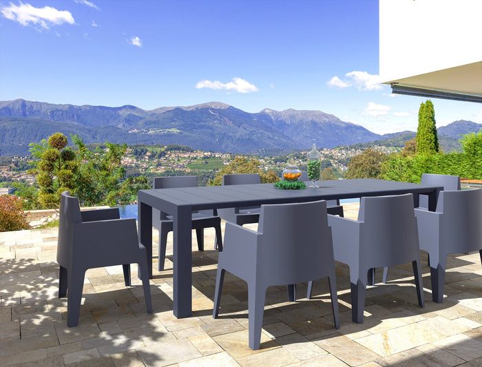 VDG Siesta Box stapelbare stoel - Donkergrijs