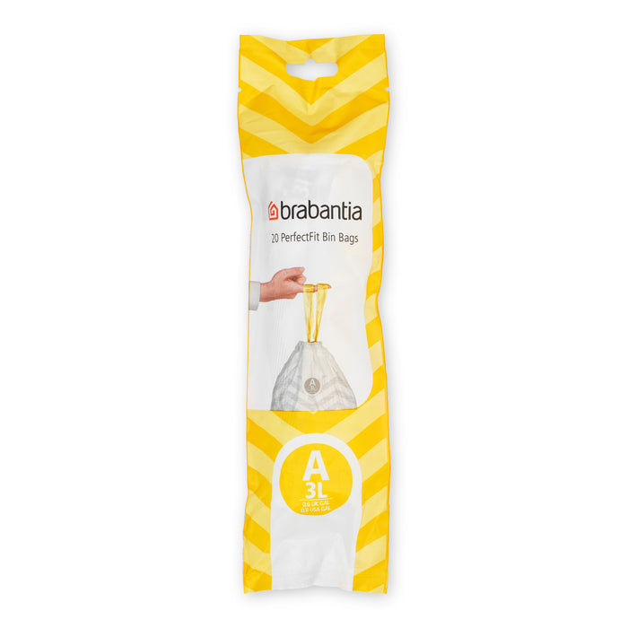 Brabantia Type A PerfectFit Jaarverpakking Afvalzak 3 Liter - 200 Stuks