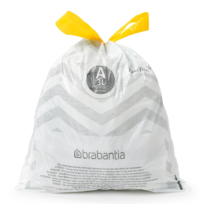 Brabantia Type A PerfectFit Jaarverpakking Afvalzak 3 Liter - 200 Stuks