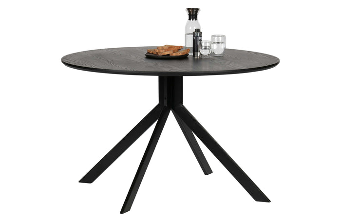 WOOOD Bruno Eettafel - Ø 120 cm - Zwart