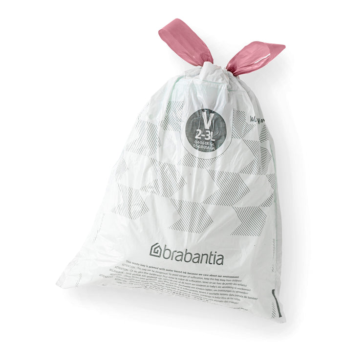 Brabantia Type V PerfectFit Jaarverpakking Afvalzak 2-3 Liter - 200 Stuks