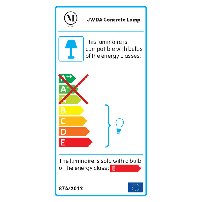 Menu JWDA Tafellamp - Beton