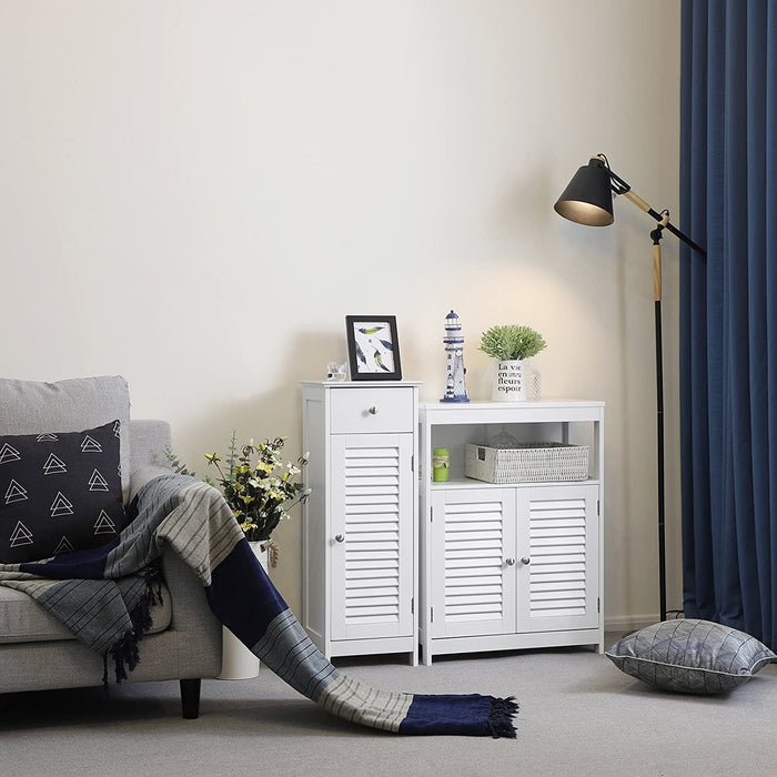 Badkamerkast - vrijstaande met 1 lade en 1 deur -32x30x87