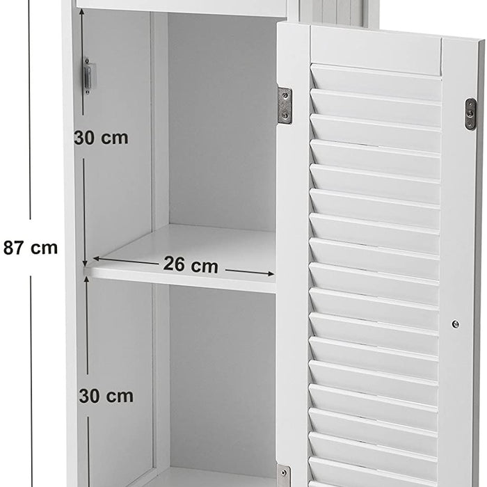 Badkamerkast - vrijstaande met 1 lade en 1 deur -32x30x87
