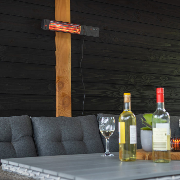 SunRed Ultra Fortuna Wall 1500 Black Terrasheater