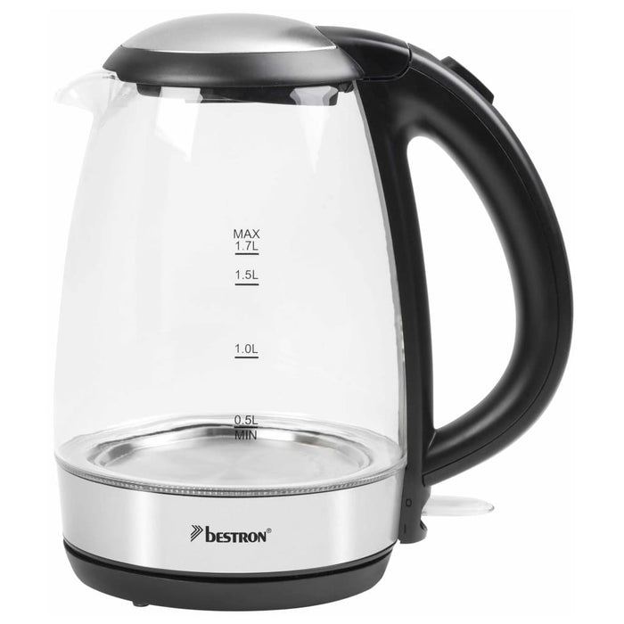 Bestron Waterkoker digitaal AWK780G 2200 W 1,7 L glas blauw