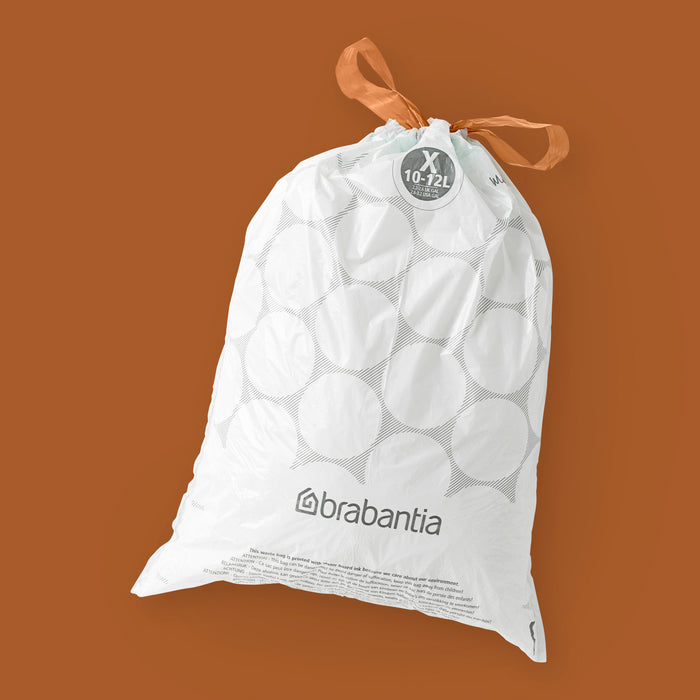 Brabantia Type X PerfectFit Jaarverpakking Afvalzak 10-12 Liter - 200 Stuks