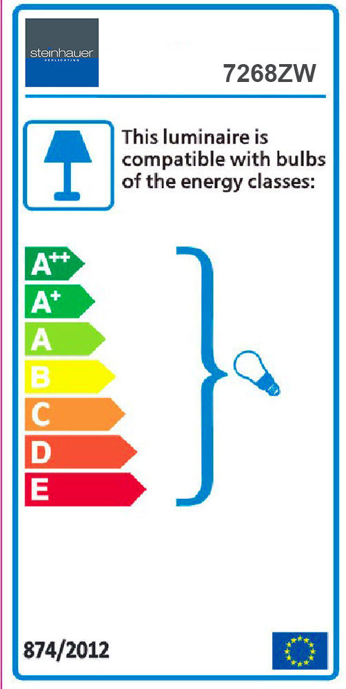 Steinhauer - vloerlamp - Sparkled Light - zwart - kunststof metaal - booglamp - E27 - 9831ZW