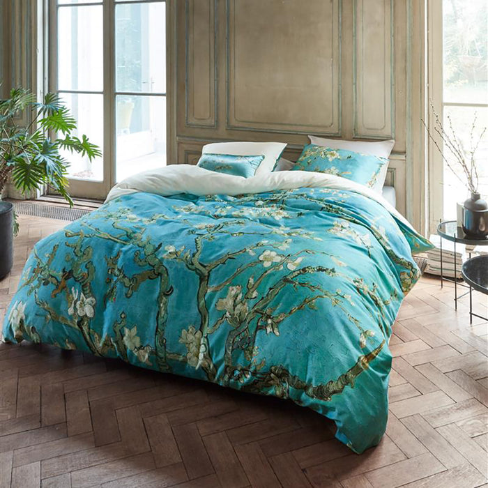 Beddinghouse x Van Gogh Museum Almond Blossom Dekbedovertrek 140 x 200|220 cm - Blauw