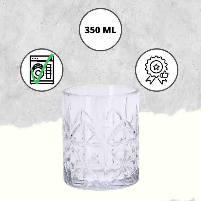 Orange85 Drinkglazen Klassiek Kristal 4 Stuks 350 ml