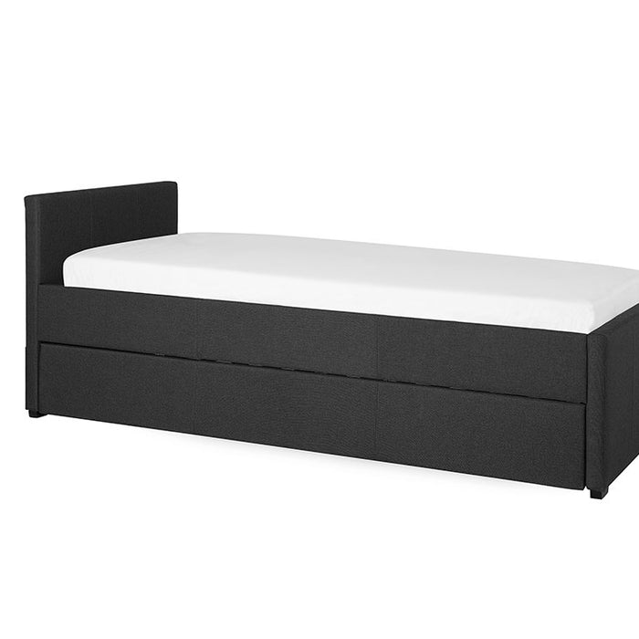 Beliani-MARMANDE-Onderschuifbed-Donkergrijs-90 x 200 cm-Polyester