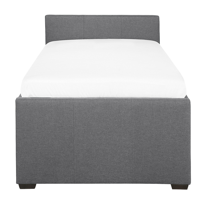 Beliani-MARMANDE-Onderschuifbed-Donkergrijs-90 x 200 cm-Polyester